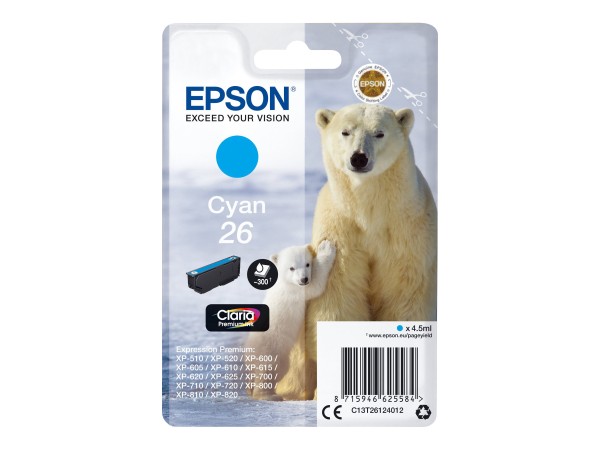 EPSON EPSON 26 Cyan Tintenpatrone