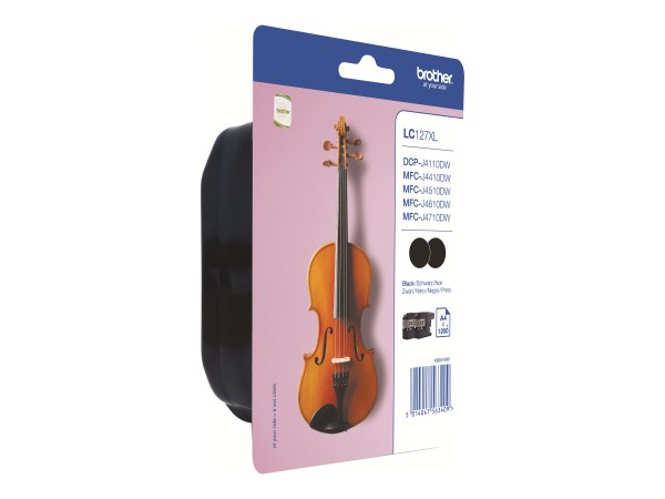BROTHER BROTHER LC127XLBK Twin Pack 2er Pack Schwarz Tintenpatrone
