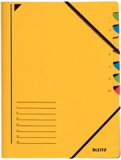 LEITZ Ordnungsmappe, DIN A4, Karton, 7 Fächer, gelb