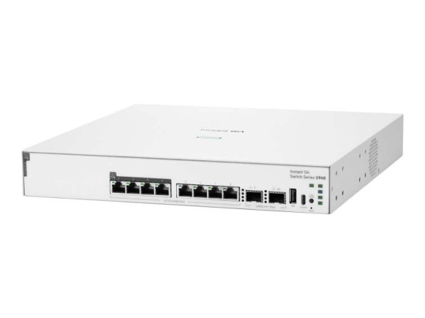 HPE Networking Instant On Switch 8p SR10 4p CL6 PoE 2p SFP+ 120W 1940 EU en S4A36A#ABB