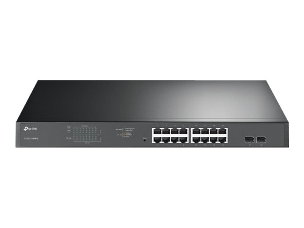 TP-LINK 16-Port Gigabit PoE+ Easy Smart Switch, 16 Gigabit RJ45 Ports, 2 SF TL-SG1218MPE