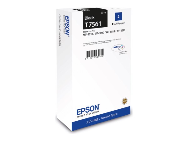 EPSON Tinte schwarz 50.0ml C13T75614N