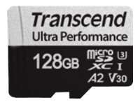 TRANSCEND 128GB microSD w/ adapter UHS-I U3 A2 TS128GUSD340S