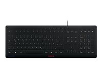 CHERRY CHERRY TAS STREAM PROTECT KEYBOARD Corded BE-Layout schwarz