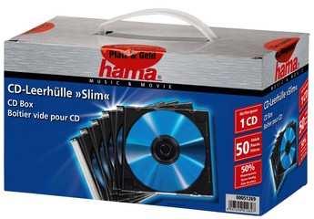 hama CD-Leerhülle "Slim", Slim Case, Kunststoffbox