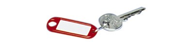 WEDO Schlüsselanhänger S-Haken, rot, Großpackung