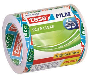 tesa Film Eco & Clear SPARPACK, transparent, 19 mm x 33 m