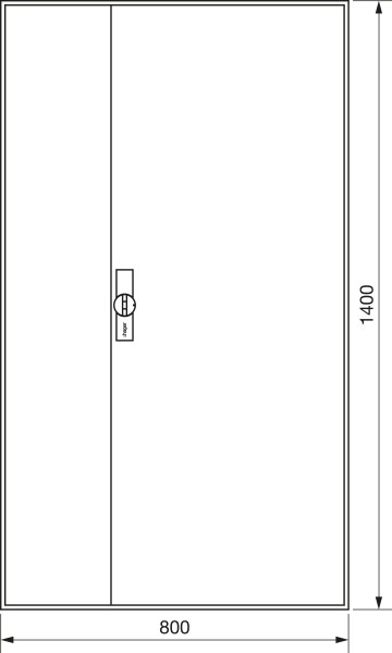 HAGER HAGER ELEKTRO Hager Zählerschrank IP44 SKII      ZB53S ** 1400x800x205mm