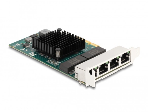 DELOCK PCI Express x4 Karte zu 4 x RJ45 Gigabit LAN BCM - PCIe - RJ-45 - PC 88208