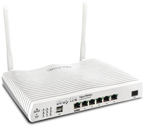 DRAYTEK Vigor 2866Vac Dual-Wan Router mit integriertem G.Fast/VDSL2/Superve V2866VAC-DE-AT-CH