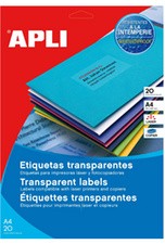 agipa Wetterfeste Etiketten, 210 x 297 mm, transparent