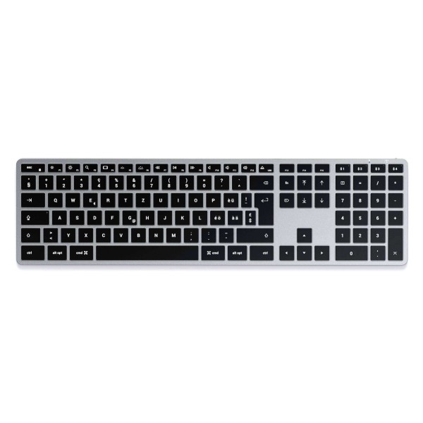 SATECHI Slim X3 Bluetooth Tastatur, Schwarz/Grau, Bluetooth, Schweiz, ST-BT ST-BTSX3M-CH