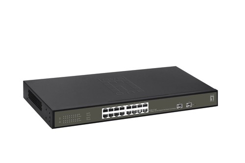 LEVELONE LEVELONE Switch 16x GE GES-2118P     2xGSFP 19" 230W 16xPoE+