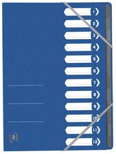 Oxford Ordnungsmappe Top File+, DIN A4, 12 Fächer, blau