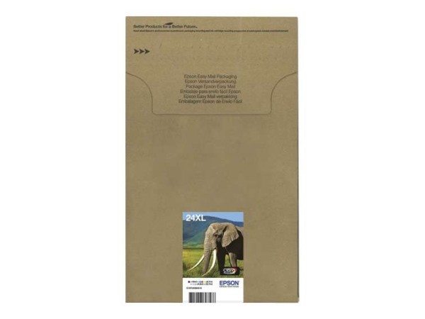EPSON 24XL Multipack Easy Mail Packaging 6er Pack XL Schwarz, Gelb, Cyan, M C13T24384510