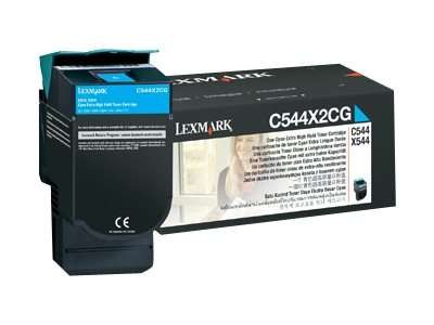 LEXMARK Besonders hohe Ergiebigkeit Cyan Tonerpatrone LCCP C544X2CG