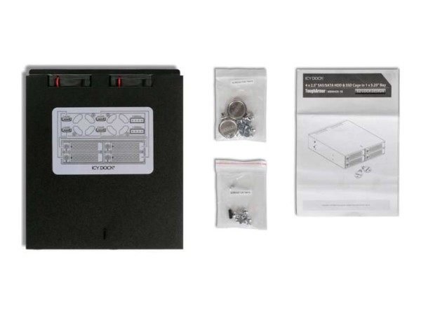 ICY DOCK Backplane IcyDock 4x6,3cm SATAI-III/SAS in 1x5,25" HDD/SSD MB994SK-1B