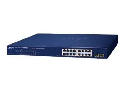 PLANET TECHNOLOGY 16-Port 10/100/1000T 802.3at GSW-1820HP