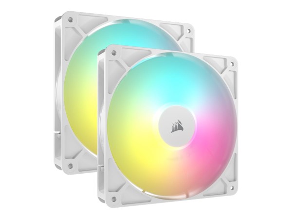 CORSAIR Lüfter 140*140*25 RS140 WHITE ARGB PWM Dual Pack CO-9050187-WW