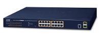 PLANET TECHNOLOGY PLANET TECHNOLOGY PLANET 16-Port 10/100/1000T 802.3at PoE + 2-Port 100/1000X