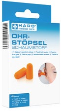 HARO Gehörschutzstöpsel, Schaumstoff, orange