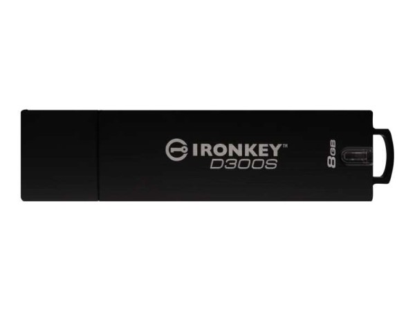 KINGSTON 8GB D300S AES 256 XTS Encrypted USB Drive IKD300S/8GB