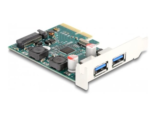 DELOCK PCI Express x4 Karte zu 2 x extern USB 10 Gbps Typ-A Buchse - Low Pr 90106