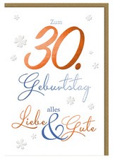 SUSY CARD Geburtstagskarte - 80. Geburtstag "Schrift"