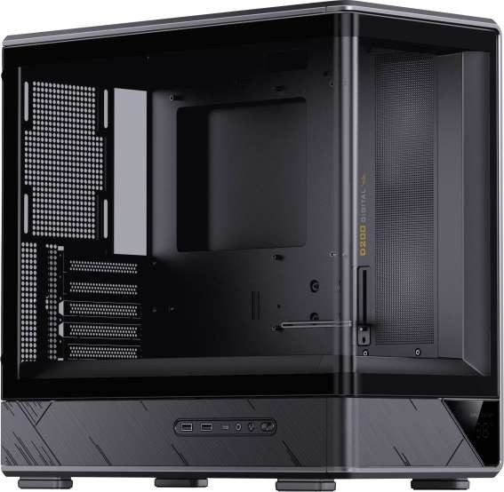 JONSBO D200 Midi-Tower, mATX, Tempered Glass, Mini Temp Display - schwarz D200 BLACK