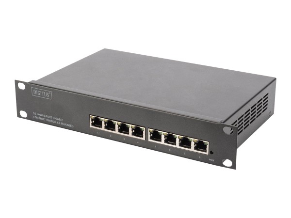 DIGITUS 8-Port Gigabit Ethernet Switch 10" L2+ Managed DN-80117