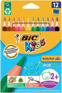 BIC KIDS Dreikant-Buntstifte Evolution Triangle, 12er Etui