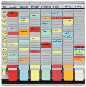 FRANKEN T-Kartentafel "OfficePlaner", 7 Module, 490 x 473 mm