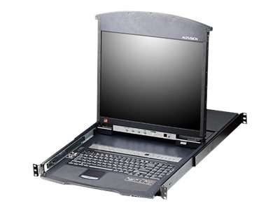 ATEN KL1516AN KVM-Switch, 48cm TFT, VGA, PS/2-USB über Kat 5, 16 Port, Tast KL1516AN D