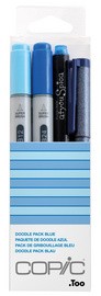 COPIC Marker ciao, 4er Set "Doodle Pack Blue"