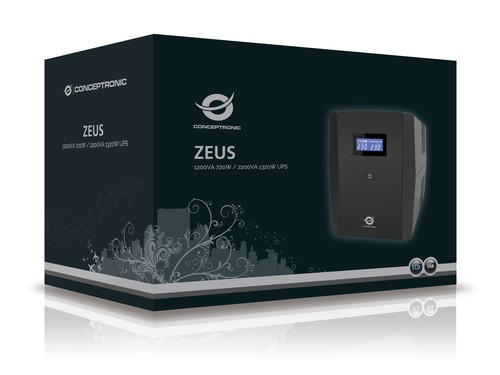 CONCEPTRONIC ZEUS USV 2200VA 1320W LED / ZEUS 04E ZEUS04EP
