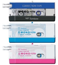 Tombow Korrekturroller "MONO note", 2,5 mm x 4 m, schwarz