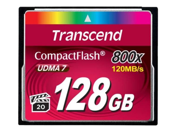 TRANSCEND 128GB CF CARD 800X TYPE I TS128GCF800