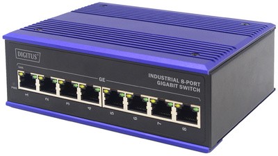 DIGITUS Industrial Gigabit Switch, 8-Port, Unmanaged