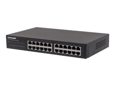 INTELLINET 24-Port Gigabit Switch Desktop & 19"Rackmount Met 561273