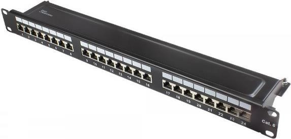 GOOD CONNECTIONS Patchpanel 19"Cat. 6 24-P. 1 HE schwarz GC-N0139