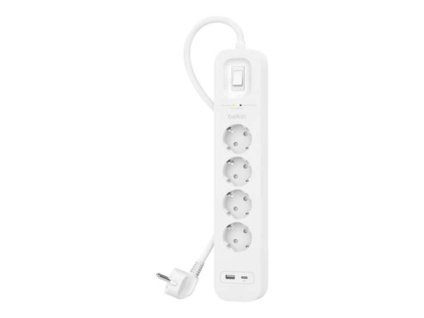 BELKIN Steckdosenleiste 4-Fach, 18W 2m Kabel SRB001VF2M-V2
