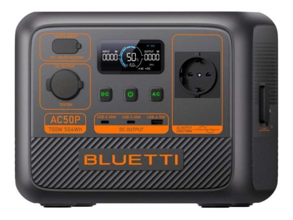 BLUETTI Portable Power Station AC50P-Black-EU Premium 50 - 504Wh P-AC50P-EU-GY-BL-010