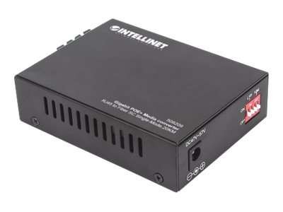 INTELLINET Gigabit PoE + Medienkonverter SC Singlemode 20km 508209