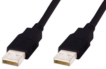 DIGITUS USB 2.0 Anschlusskabel, USB-A - USB-A Stecker, 1,8 m