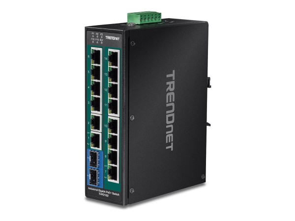 TRENDNET TRENDNET Industrie Switch 16Port Gbit PoE+ Metall DIN-Rail