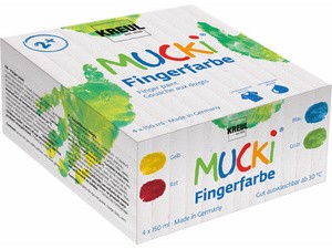 KREUL Fingerfarbe "MUCKI", 150 ml, 4er-Set