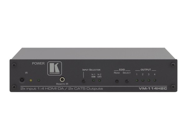 KRAMER VM-114H2C 2x1:4 HDMI-CAT Verteiler (1x HDMI, 1x CAT auf 2x HDMI, 2x VM-114H2C