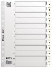 Oxford Kunststoff-Register, Zahlen, DIN A4, weiß, 10-teilig