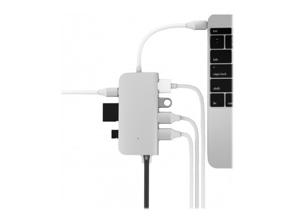 CROPMARK LMP 8 Port USB-C mini Dock silber 14368