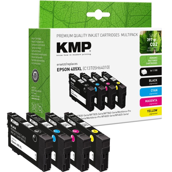 KMP KMP Tintenpatrone ersetzt Epson 405XL (C13T05H14010, C13T05H34010, C13T05H24010, C13T05H44010)